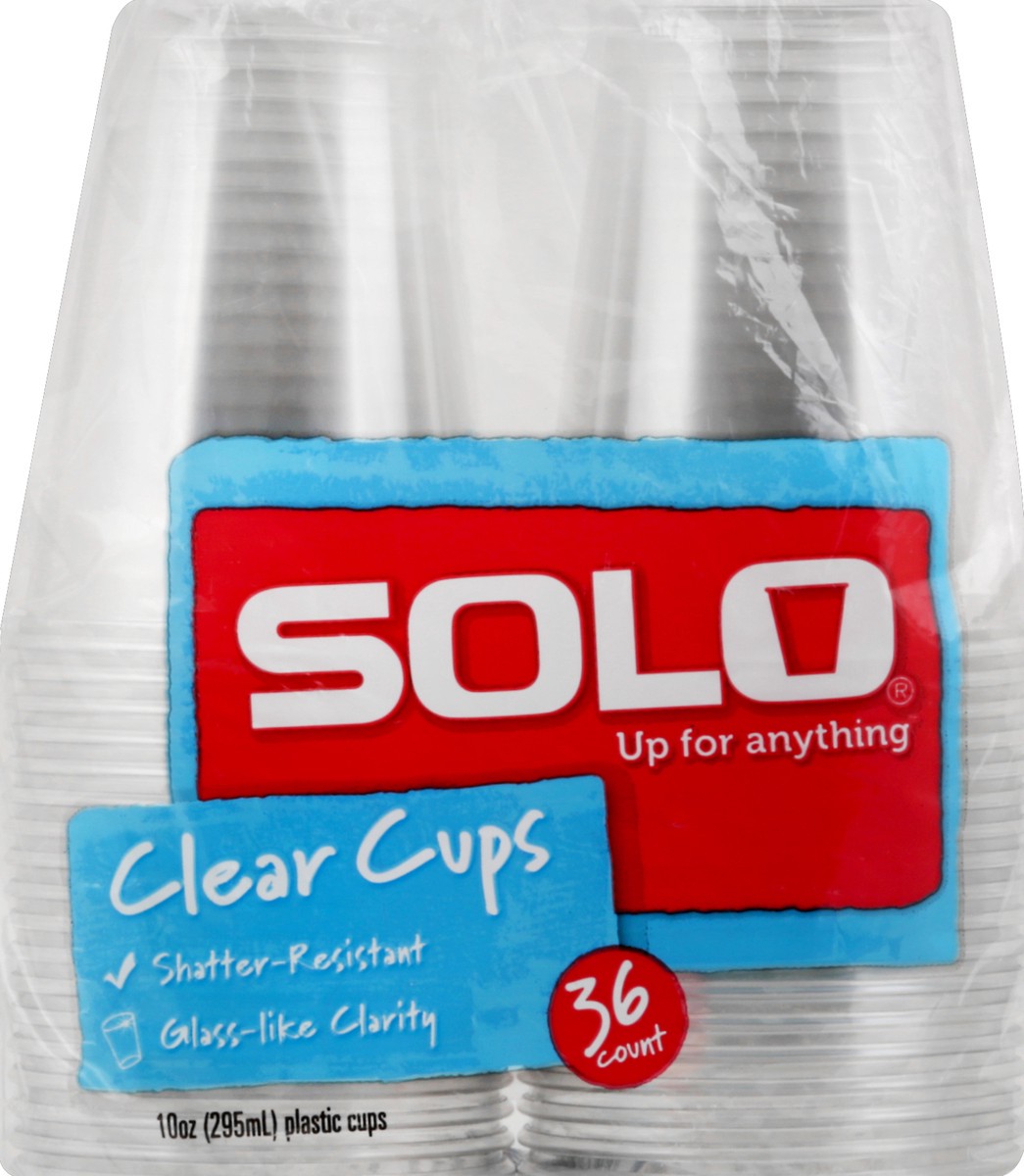 slide 3 of 6, Solo Clear Plastic Cups 10 Oz, 36 ct