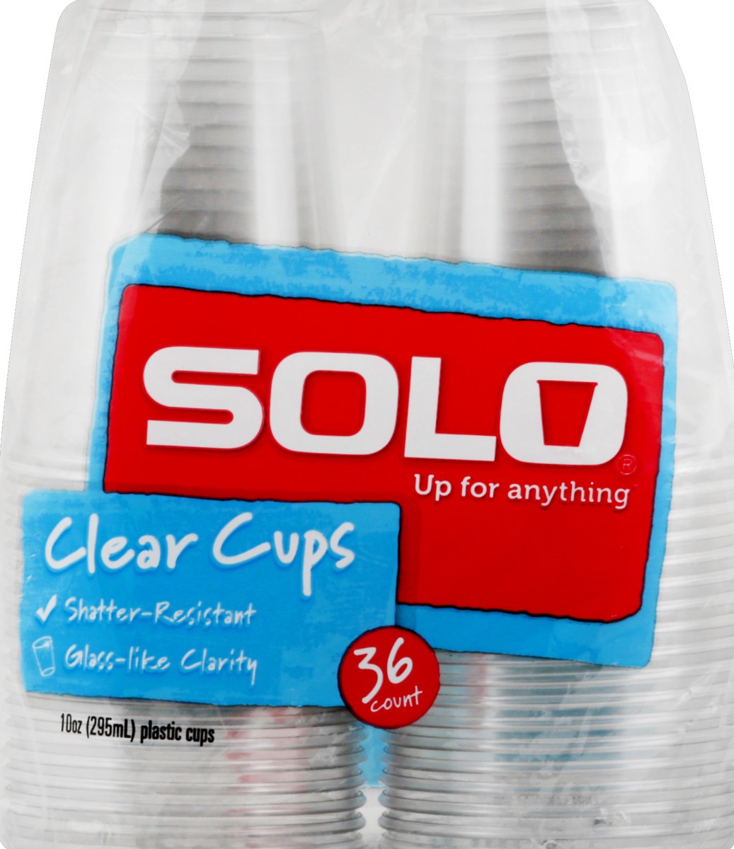 slide 5 of 6, Solo Clear Plastic Cups 10 Oz, 36 ct