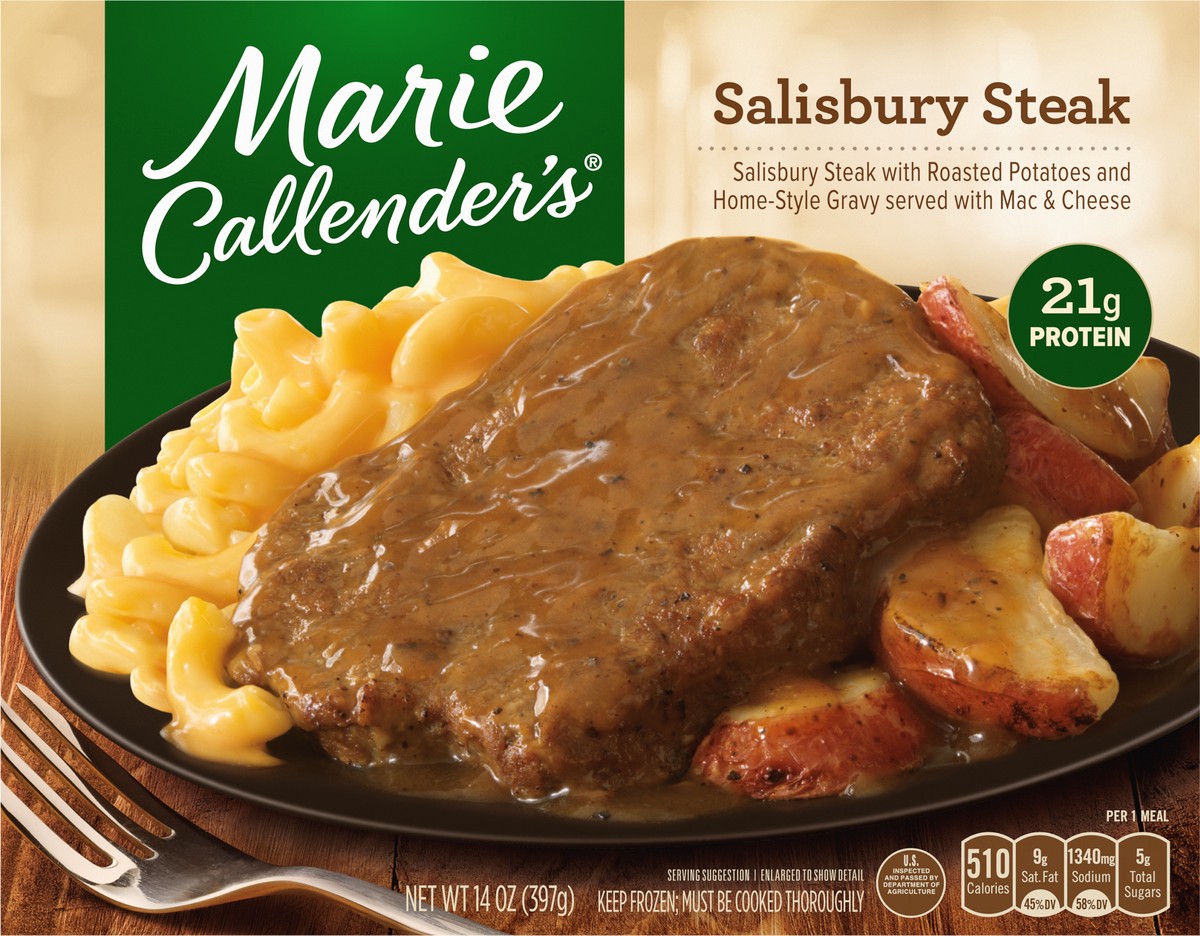 slide 2 of 9, Marie Callender's Frozen Salisbury Frozen Steak Dinner - 14oz, 14 oz