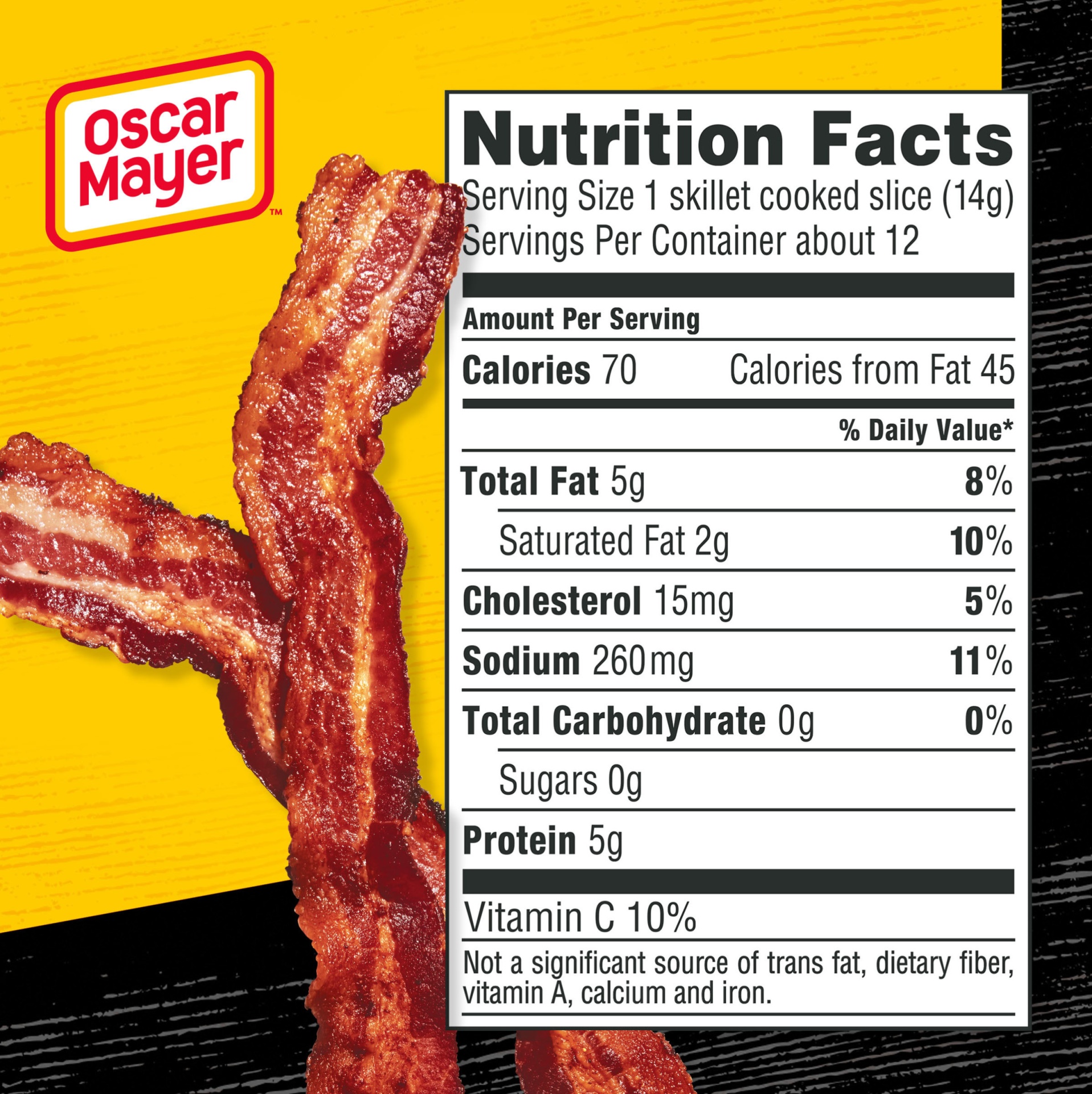 slide 7 of 7, Oscar Mayer Naturally Hardwood Smoked Thick Cut Bacon Pack, 11-13 slices, 16 oz