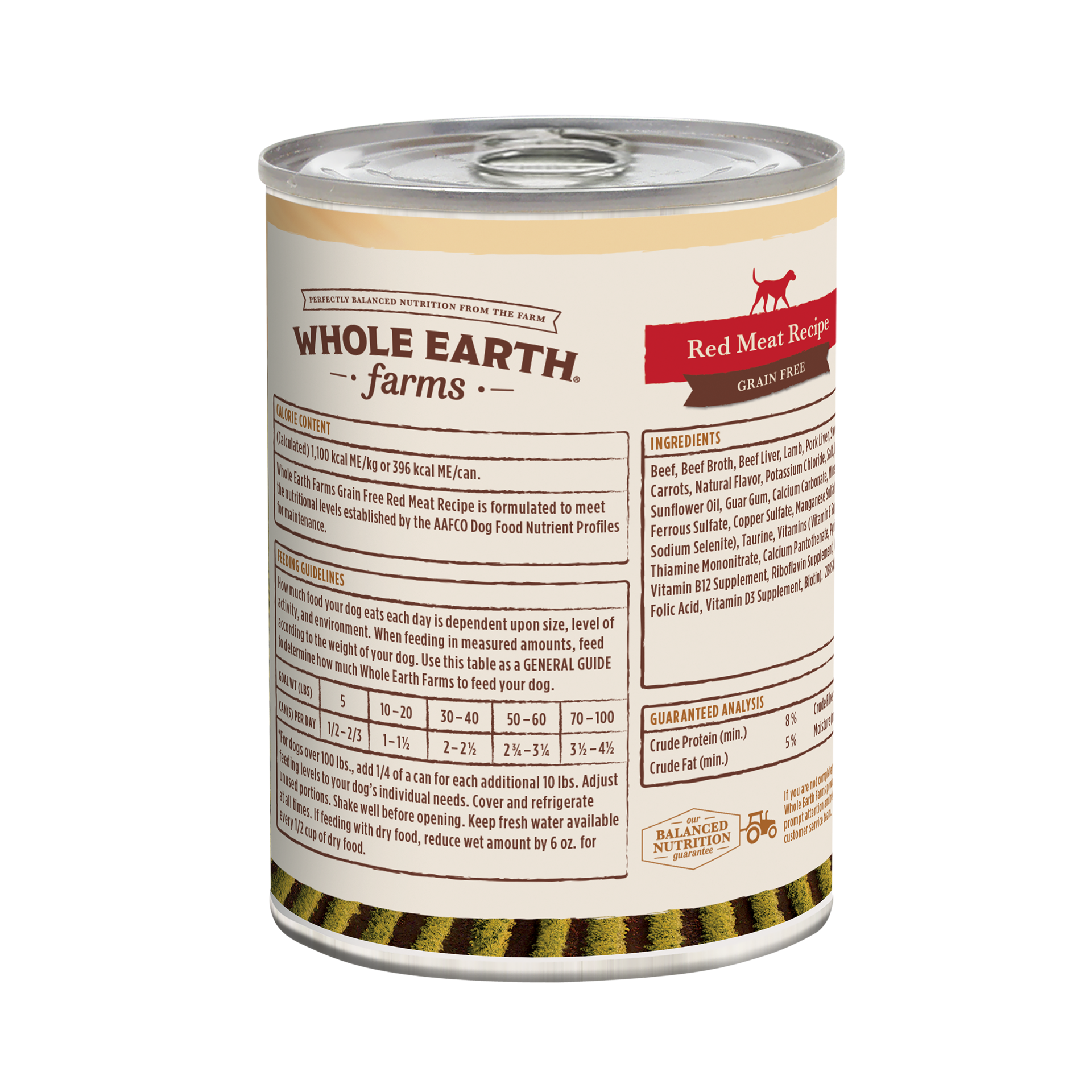 slide 3 of 4, Whole Earth Farms Grain Free Red Meat Recipe Canned Dog Food - 12.7 oz Can, 12.7 oz