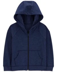 Carter's Baby Zip-Up Fleece Hoodie Navy 12M