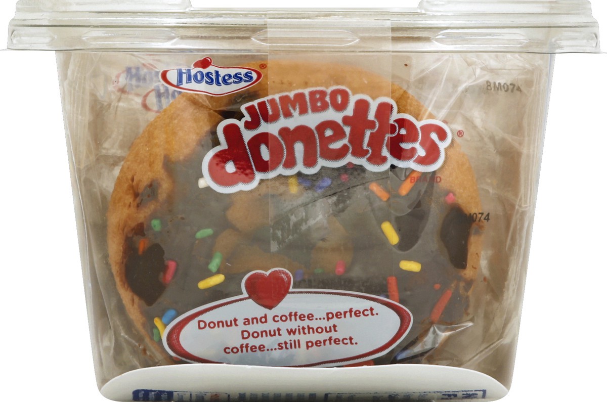 slide 2 of 4, Hostess Jumbo Donetts Chocolate Iced Cake Donuts, 6 ct; 10.5 oz