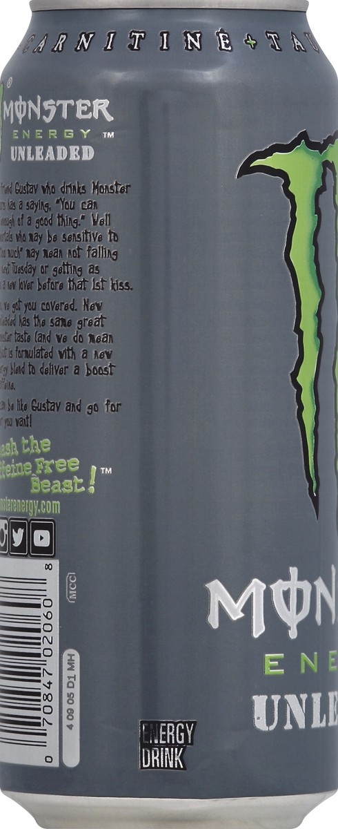 slide 5 of 6, Monster Energy, Unleaded - 16 fl oz, 16 fl oz