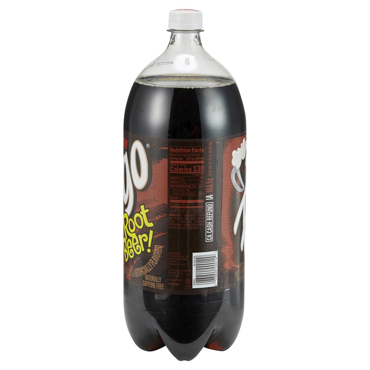 slide 5 of 5, Faygo Draft Style Root Beer Bottle - 2 liter, 2 liter