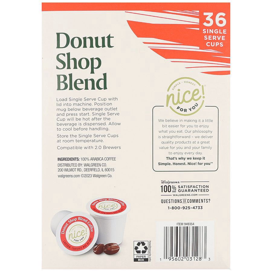 slide 3 of 5, Nice! For You Donut Shop Blend Coffee Single Serve Cups, 0.31 oz x 36 ct
