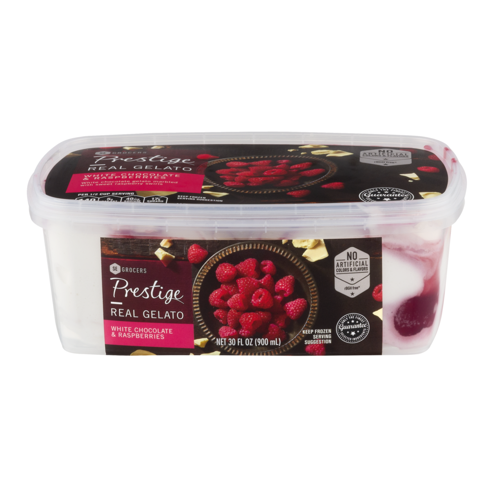 slide 1 of 1, Prestige Real White Chocolate & Raspberries Gelato, 30 oz