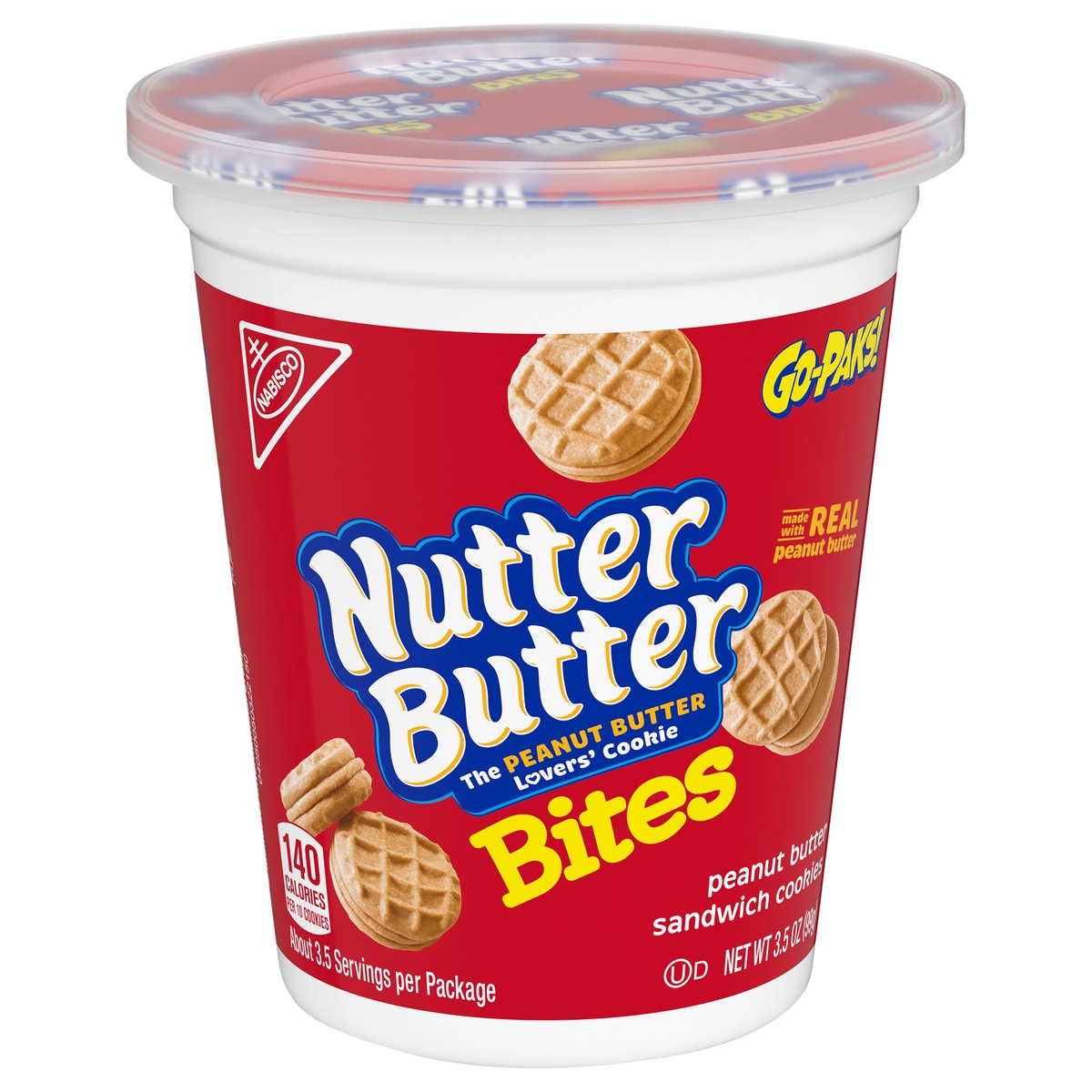 slide 2 of 11, Nutter Butter Peanut Butter Sandwich Cookies Bites, 3.5 oz