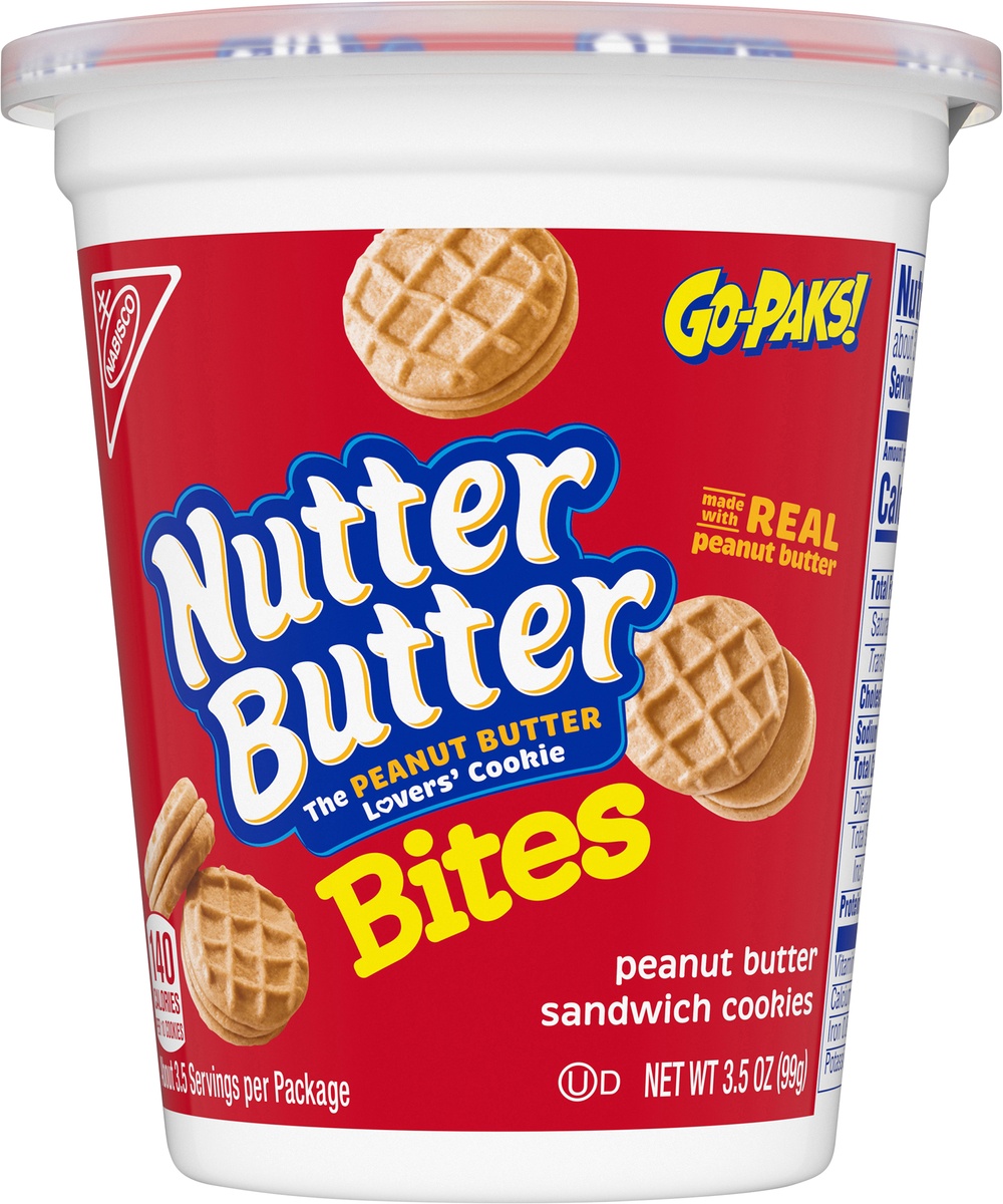 slide 9 of 11, Nutter Butter Peanut Butter Sandwich Cookies Bites, 3.5 oz