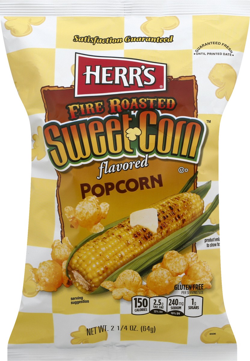 slide 10 of 10, Herr's Fire Roasted Sweet Corn Flavored Popcorn 2.25 oz, 2.75 oz