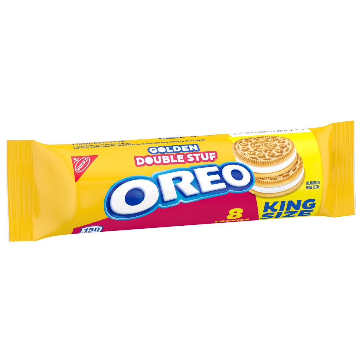 slide 2 of 9, OREO Double Stuf Sandwich Cookies, King Size, Snack Pack, 4 oz, 0.25 lb