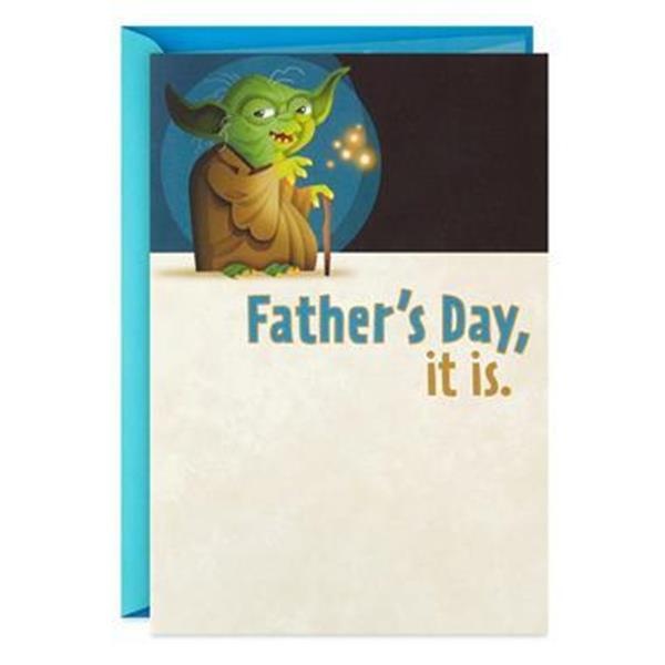 slide 1 of 1, Hallmark Star Wars Father's Day Card (Yoda, Celebrate You, We Must), 1 ct