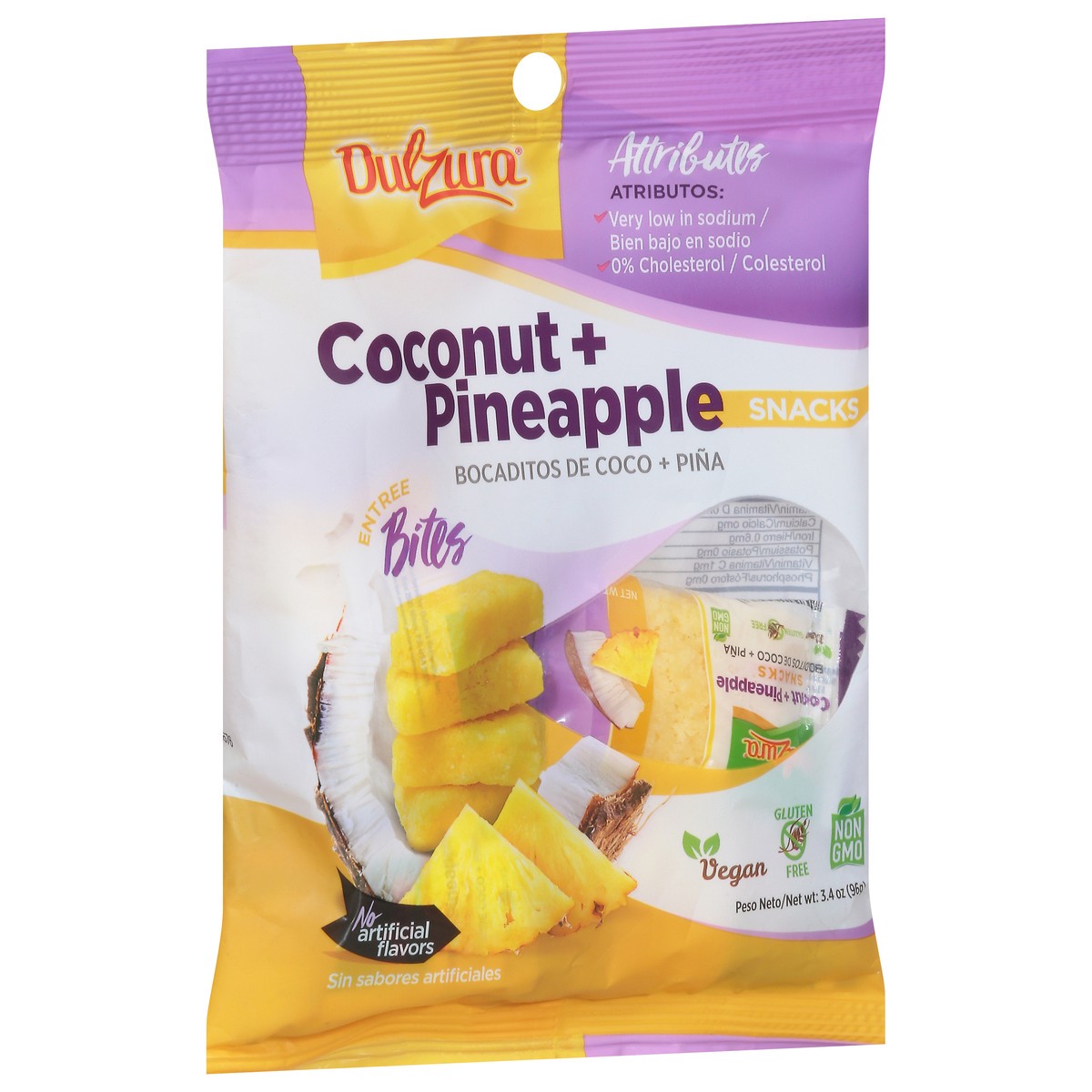 slide 6 of 9, Dulzura Coconut + Pineapple Snacks Bites 3.4 oz, 3.4 oz