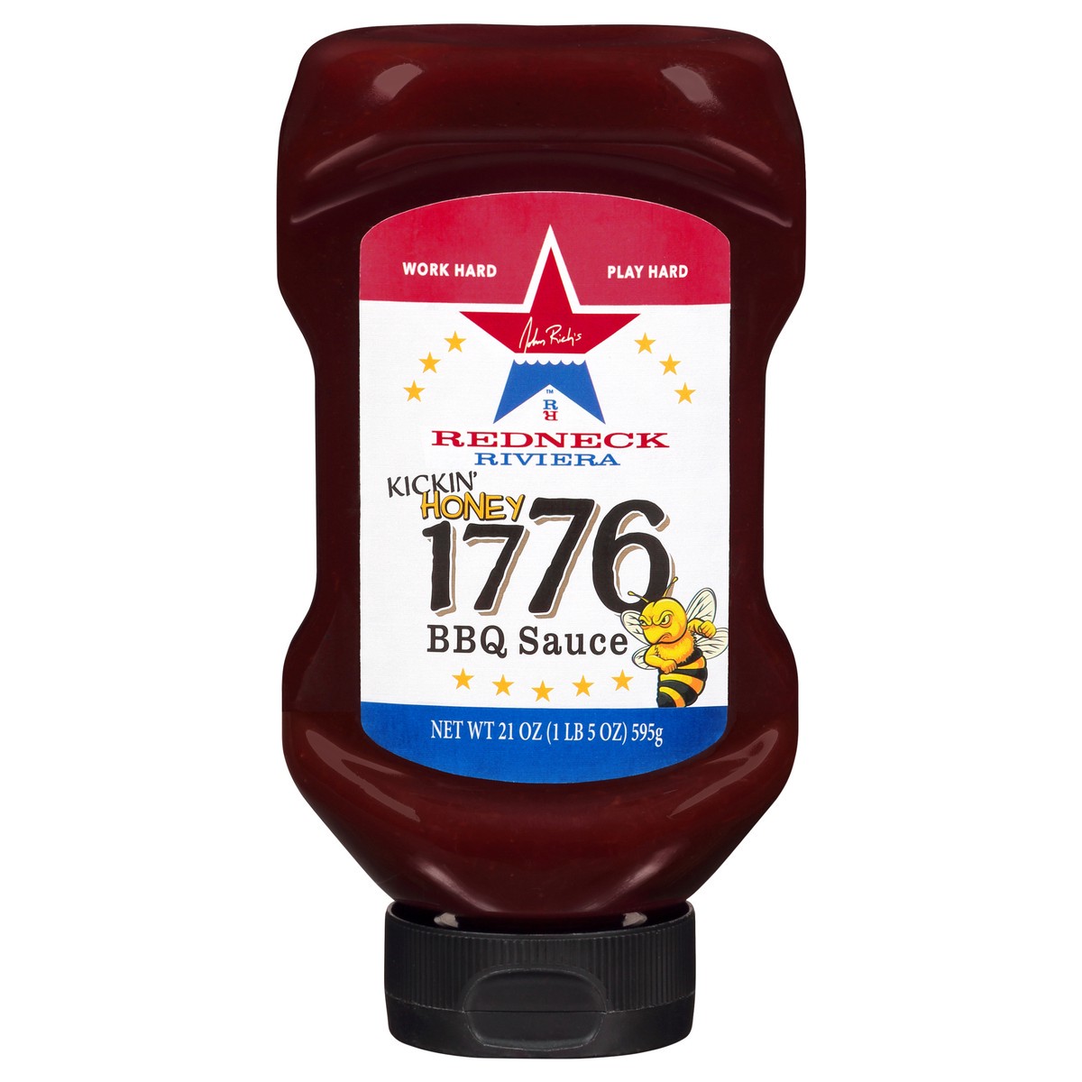 slide 1 of 11, Redneck Riviera 1776 Kickin Honey BBQ Sauce, 21 oz