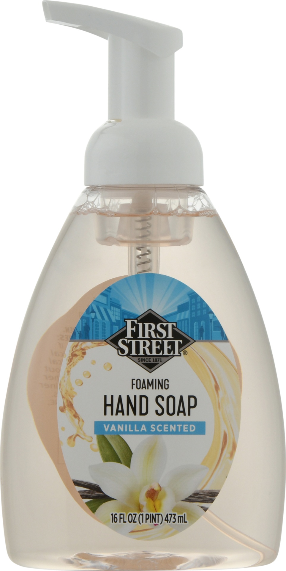 slide 1 of 5, First Street Vanilla Foaming Soap, 16 oz