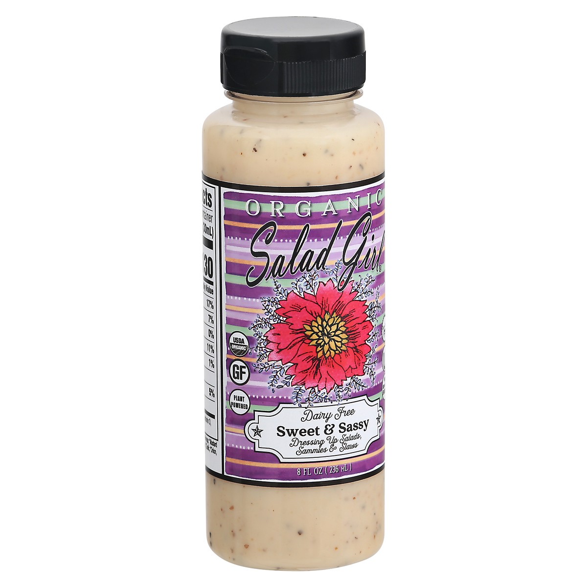 slide 6 of 9, Salad Girl Organic Dairy Free Sweet & Sassy Dressing 8 oz, 