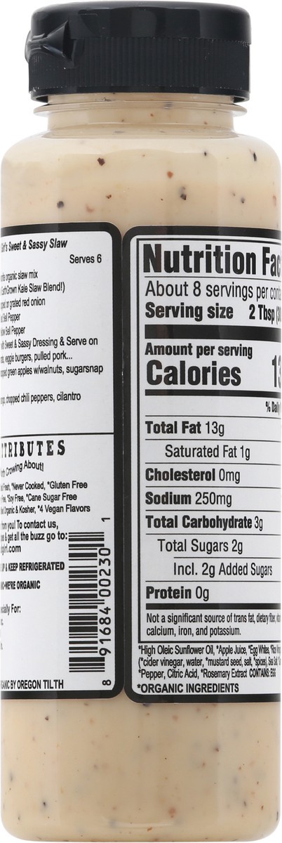 slide 7 of 9, Salad Girl Organic Dairy Free Sweet & Sassy Dressing 8 oz, 