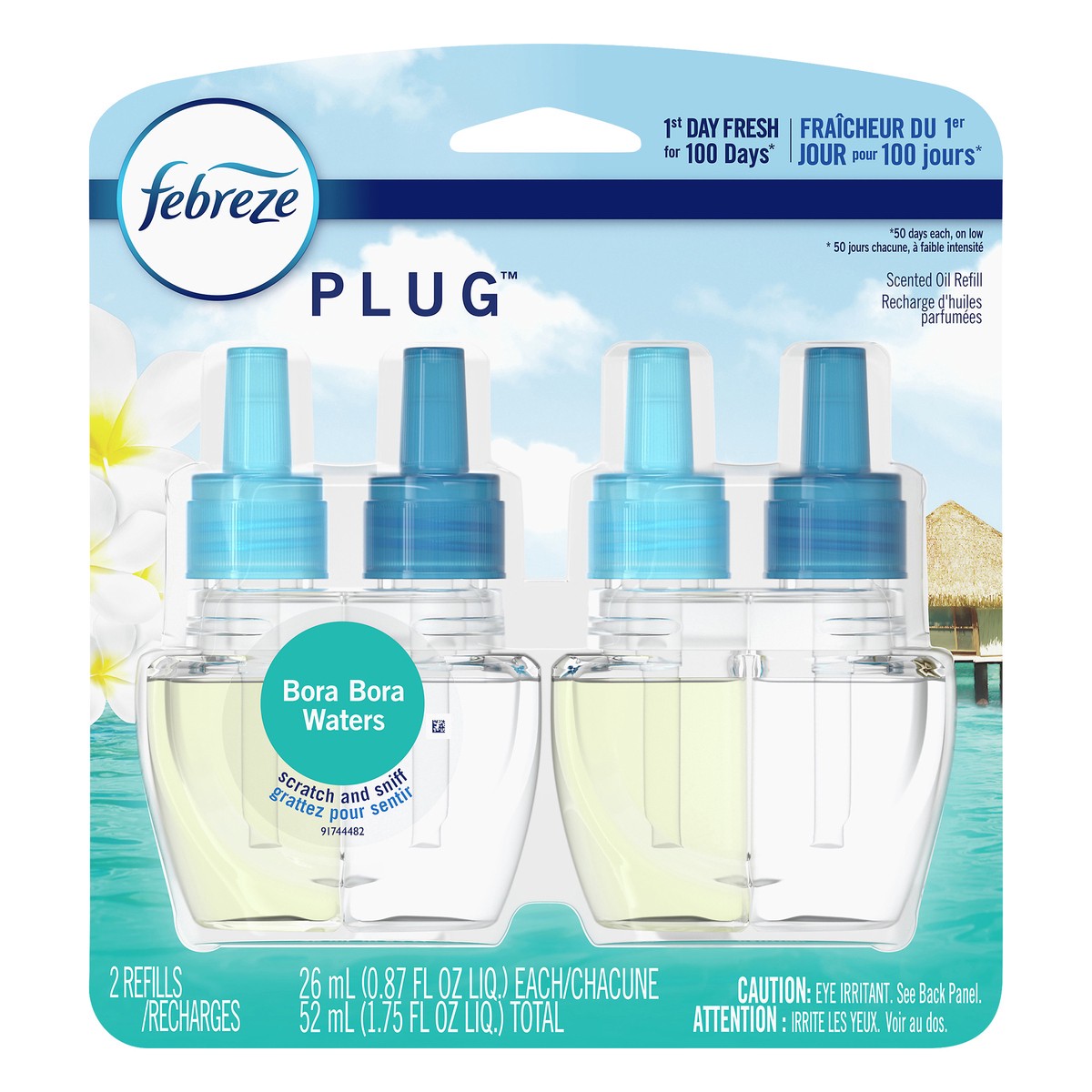 slide 4 of 5, Febreze Plug Bora Bora Waters Air Freshener Refill, 2 ct; 0.87 oz