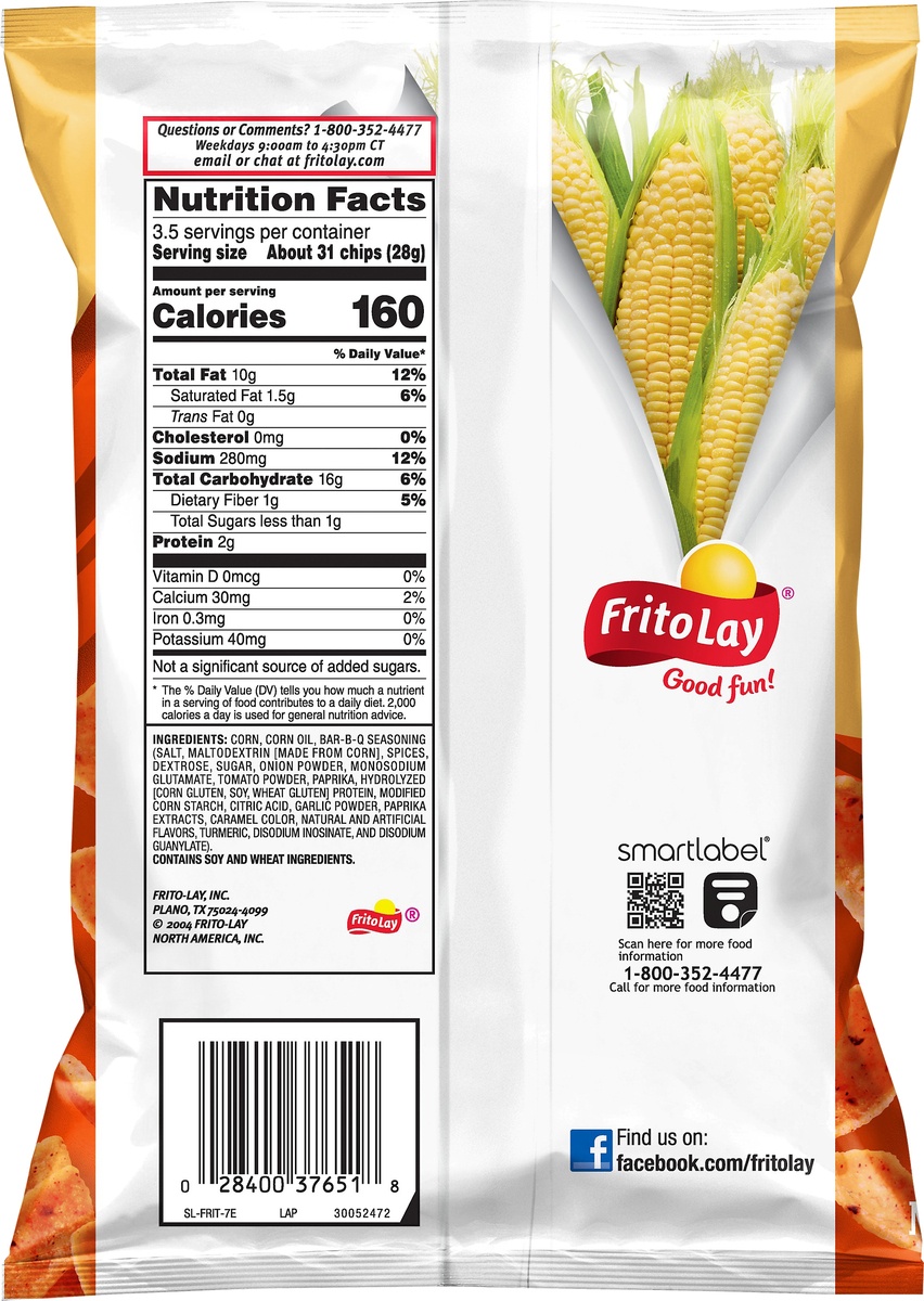 slide 5 of 6, Fritos Bar-B-Q Flavored Corn Chips 3.5 oz, 1 ct
