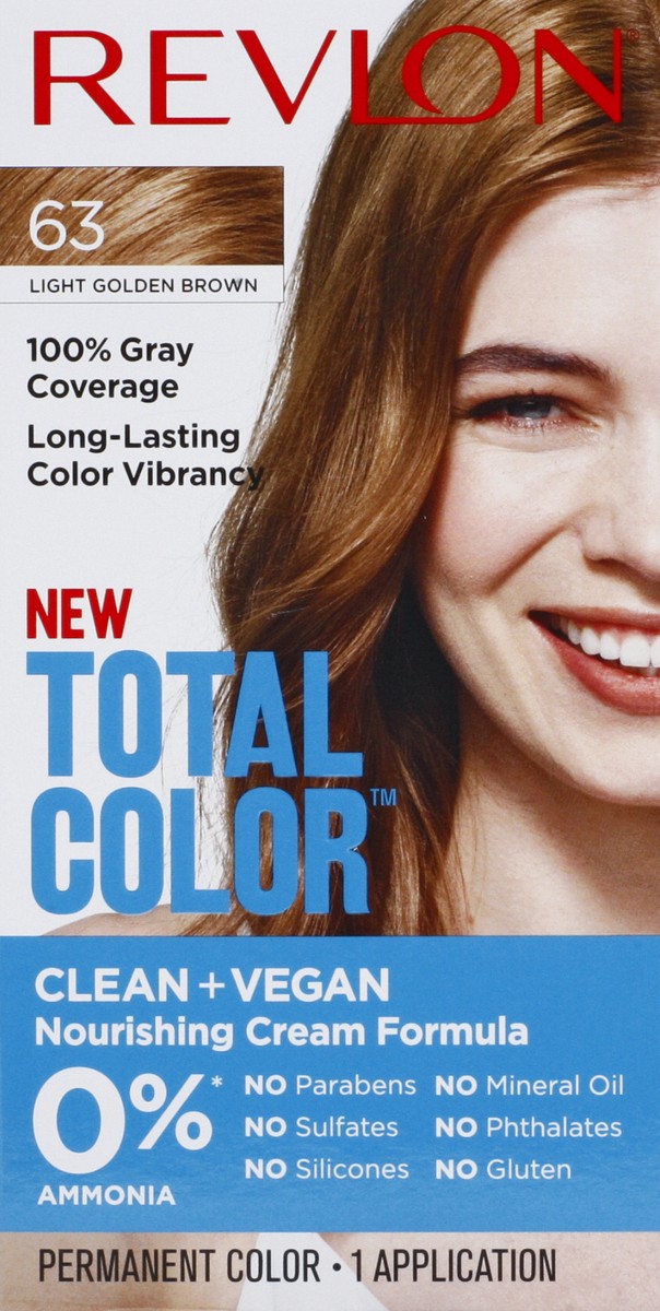 slide 7 of 9, Revlon Total Color Clean and Vegan Hair Color with 100% Gray Coverage - Light Golden Brown, 5.94 fl oz