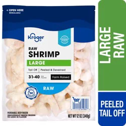 Kroger® Large Raw Shrimp Peeled & Deveined Tail Off