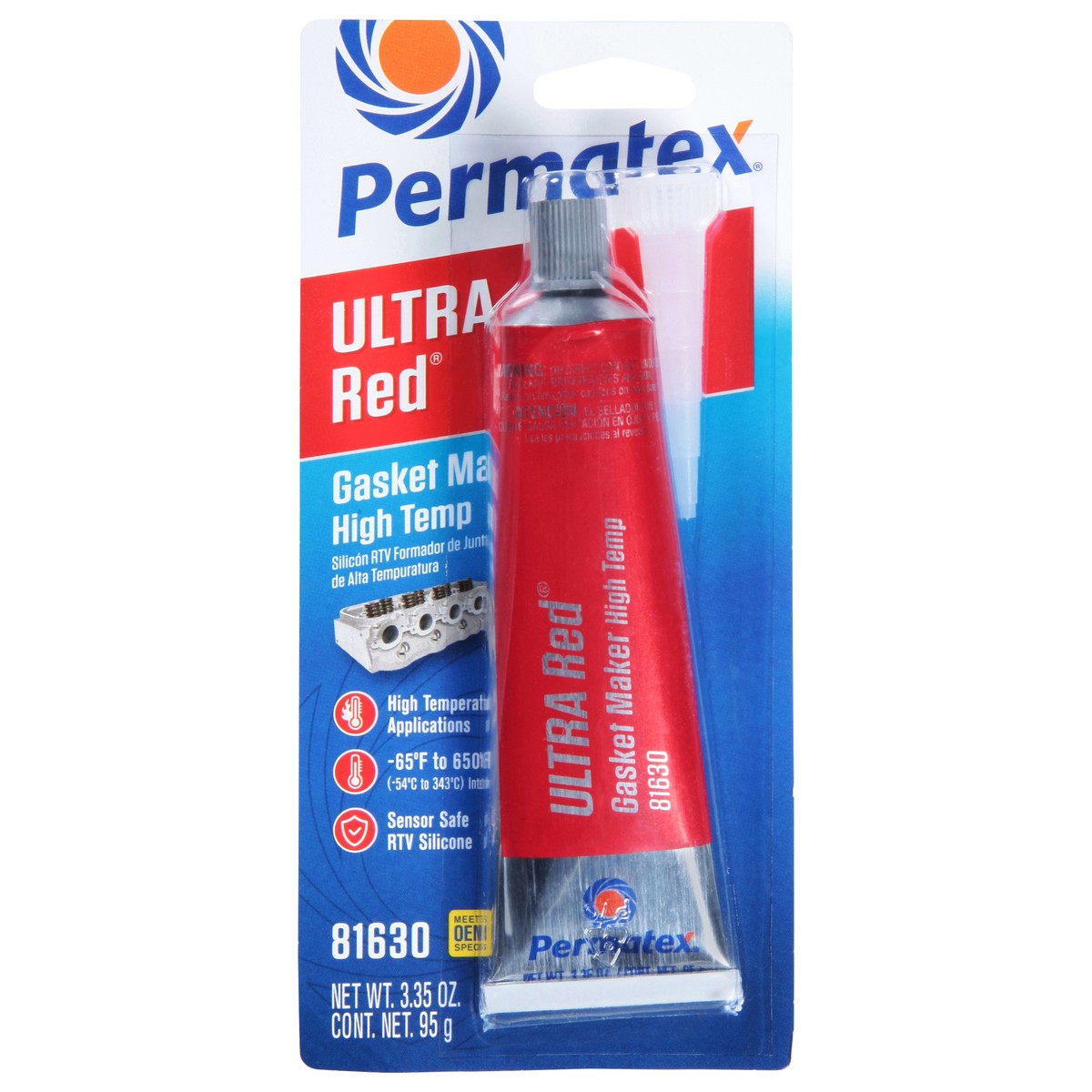 slide 1 of 12, Permatex Ultra Red High Temp Gasket Maker 3.35 oz, 3.35 oz