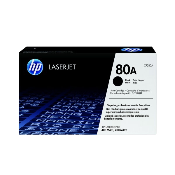 slide 1 of 4, HP 80A Black Toner Cartridge (Cf280A), 1 ct