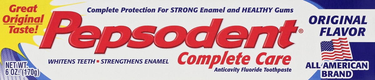 slide 4 of 5, Pepsodent Complete Care Original Flavor Anticavity Fluoride Toothpaste, 6 oz