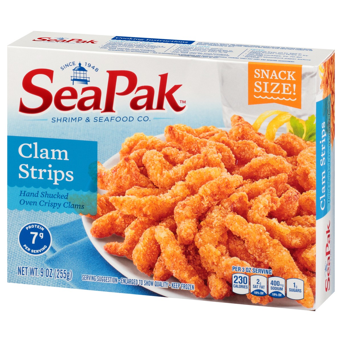 slide 10 of 11, SeaPak Clam Strips Snack Size, 9 oz