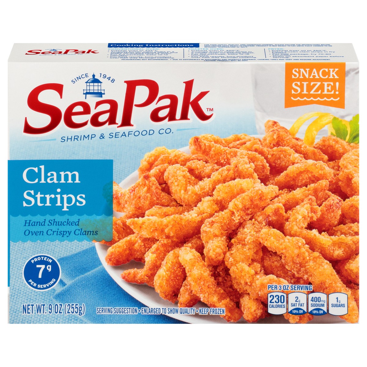 slide 2 of 11, SeaPak Clam Strips Snack Size, 9 oz