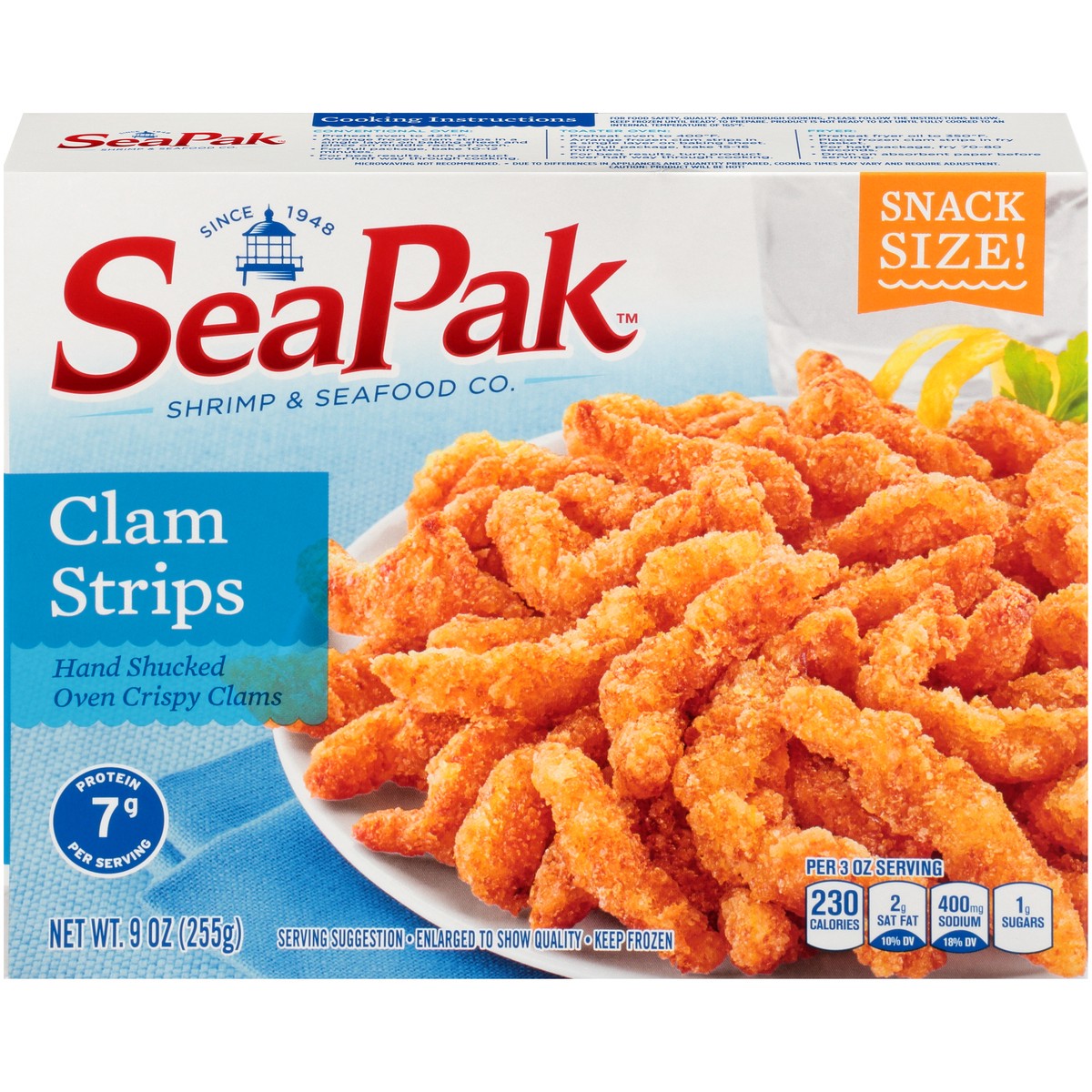 slide 1 of 11, SeaPak Clam Strips Snack Size, 9 oz