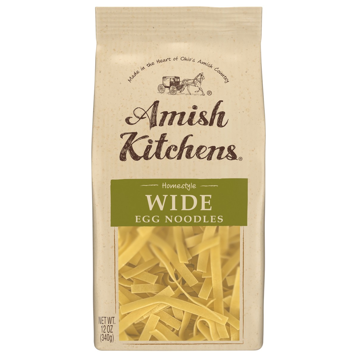 slide 3 of 4, Amish Kitchens Homestyle Wide Egg Noodles 12 oz. Bag, 12 oz