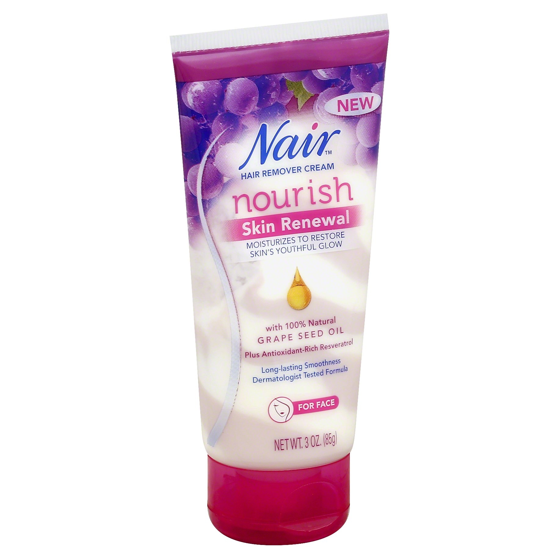 slide 1 of 7, Nair Nourish Skin Renewal Hair Remover Cream, 3 oz