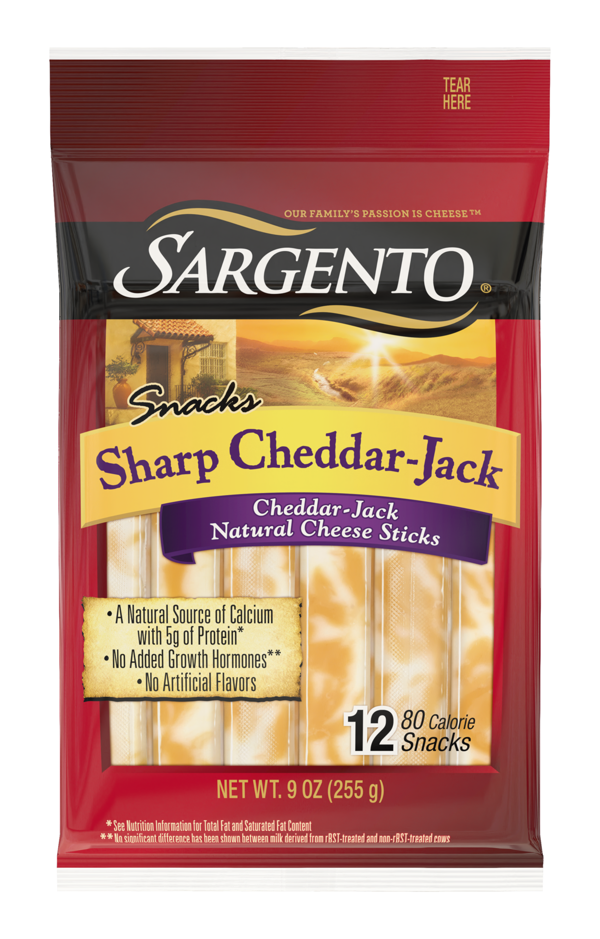 slide 1 of 9, 9Oz Sharp Cheddar Jack Stick, 9 oz