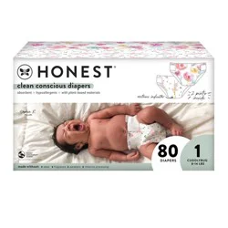 Honest Clean Conscious Diapers 1 Cuddlybug 8-14 lbs Diapers Size 1 78 ea