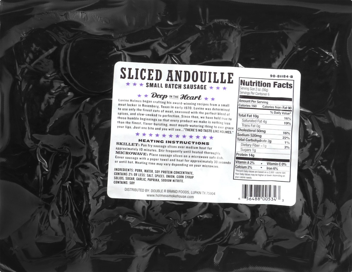 slide 8 of 13, Holmes Smokehouse Peacan Smoked Gluten Free Andouille Sliced Sausage, 12 oz