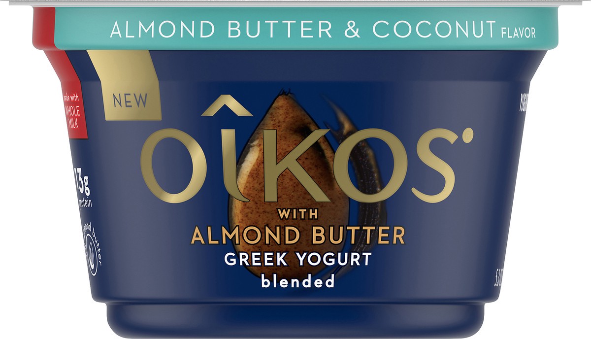 slide 5 of 8, Oikos Whole Milk Almond Butter & Coconut Greek Yogurt, 5.3 Oz., 5.3 oz