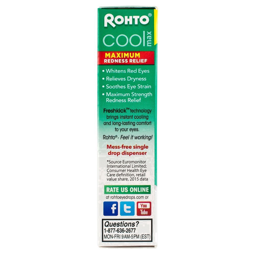 slide 7 of 105, Rohto Cool Max Eye Drops, 0.4 oz