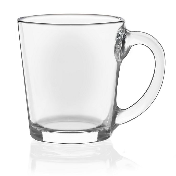 clear glass latte mugs
