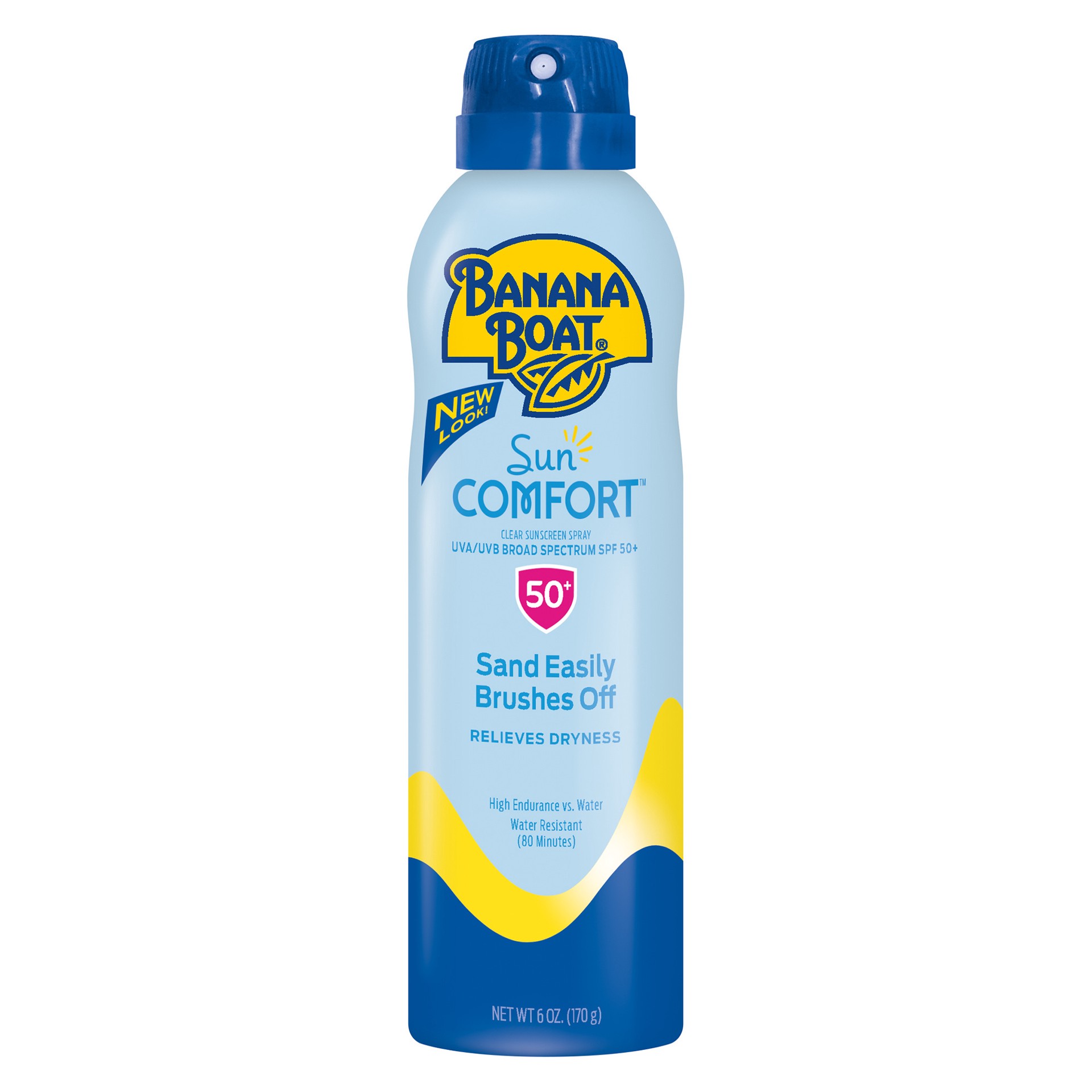 slide 1 of 2, Banana Boat SunComfort Clear Spray Sunscreen Broad Spectrum SPF 50 - 6 Ounces, 6 oz