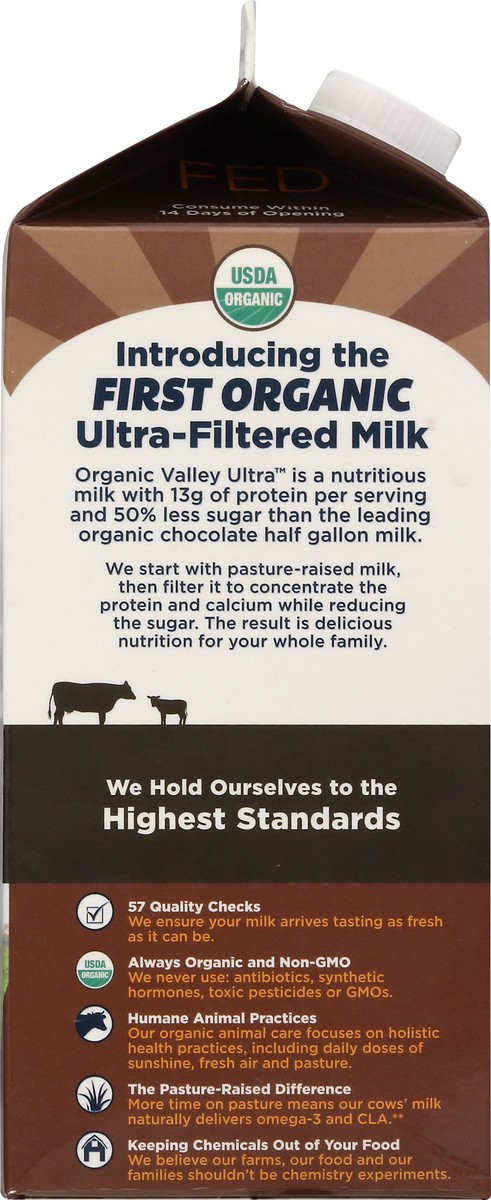 slide 7 of 9, Organic Valley 2% Reduced Fat Ultra-Filtered Organic Chocolate Milk 56 oz, 56 oz