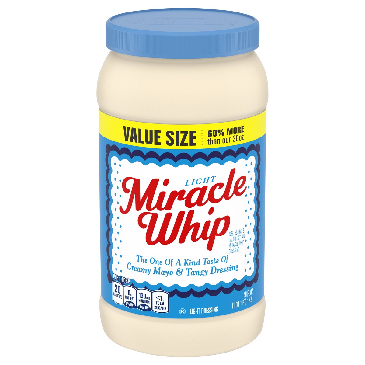 slide 6 of 14, Miracle Whip Light Dressing Value Size, 48 fl oz Jar, 48 fl oz