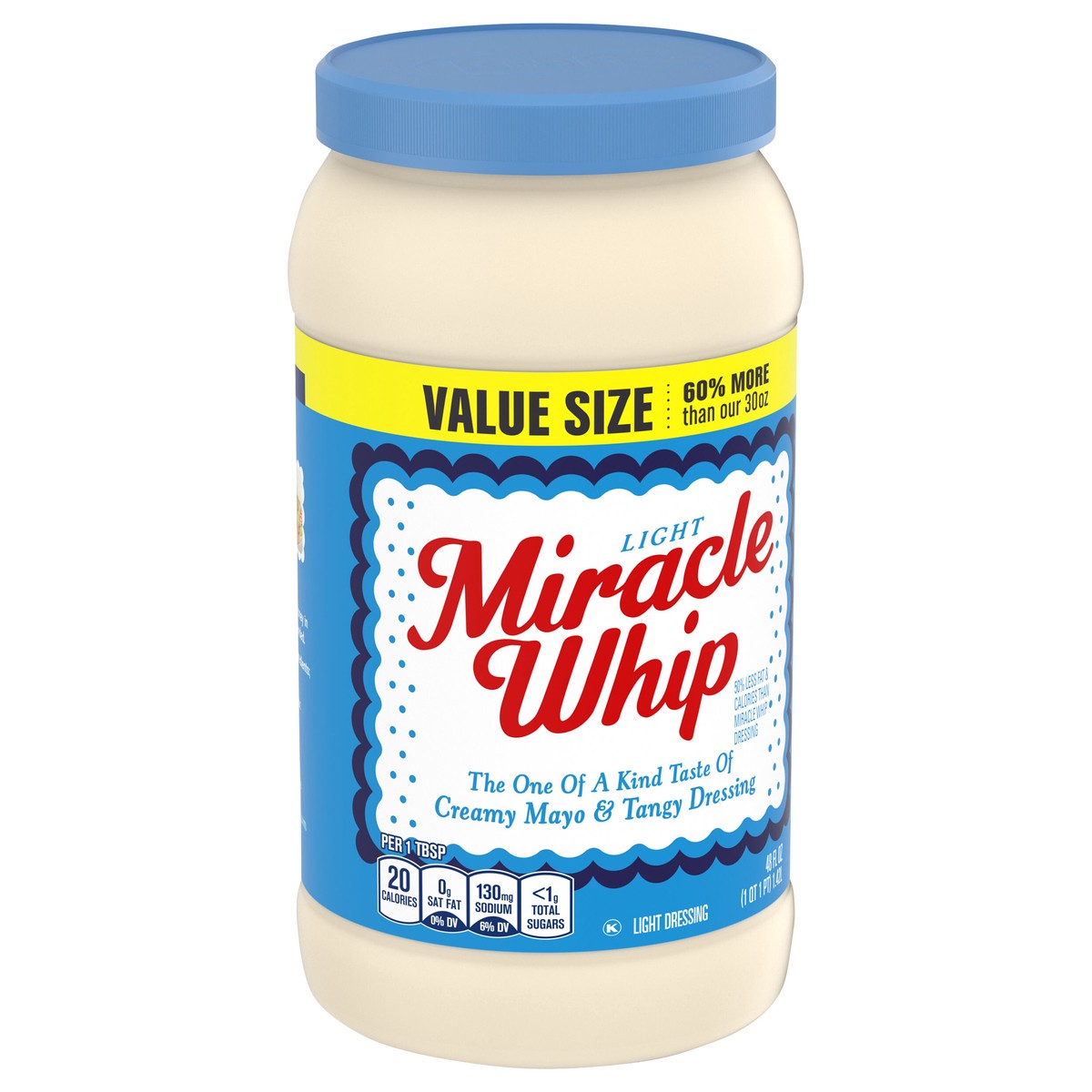 slide 12 of 14, Miracle Whip Light Dressing Value Size, 48 fl oz Jar, 48 fl oz