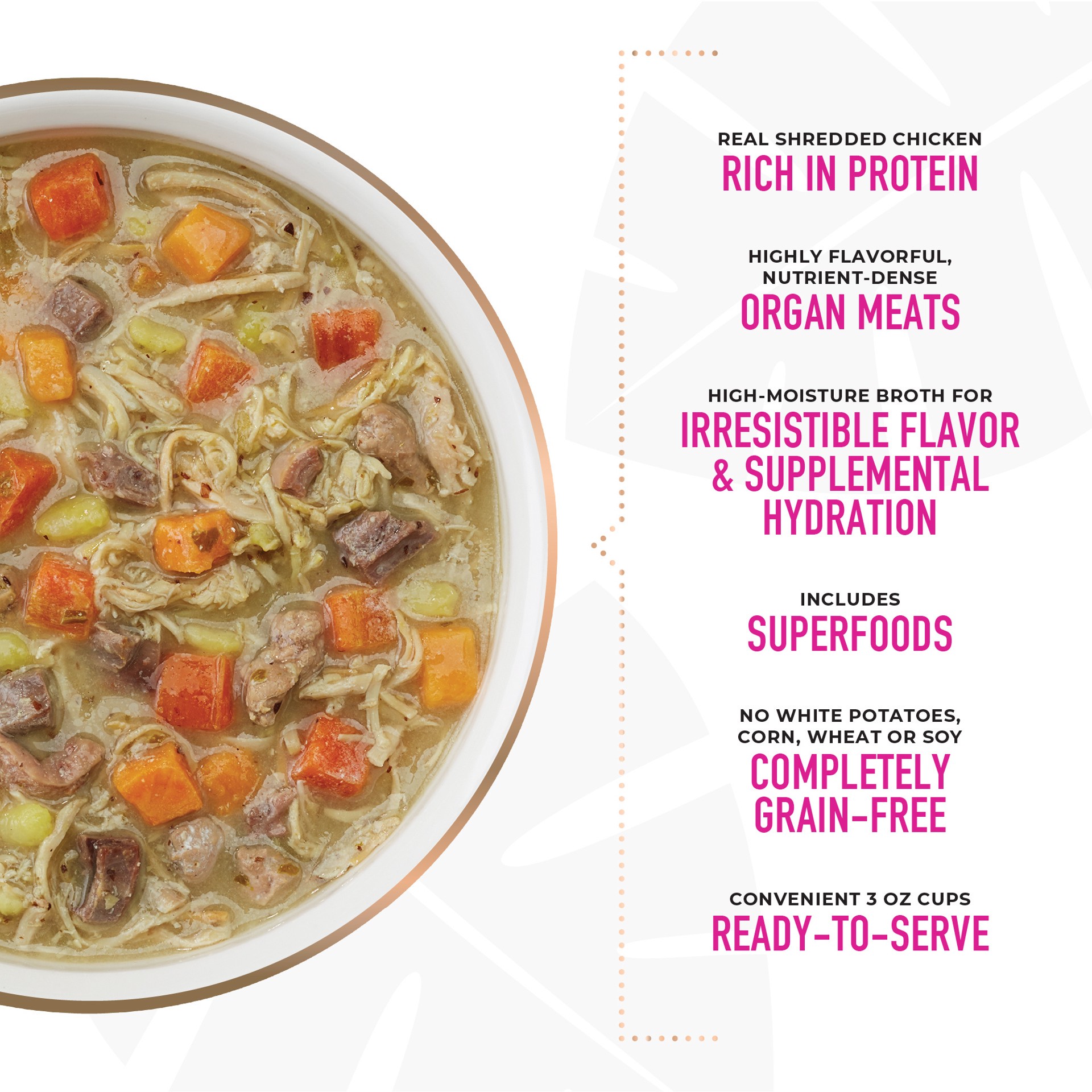 slide 7 of 7, Tiki Dog Petites Grain Free Wet Dog Food, Chicken, 3 oz. Cup. (4 Count), 3 oz