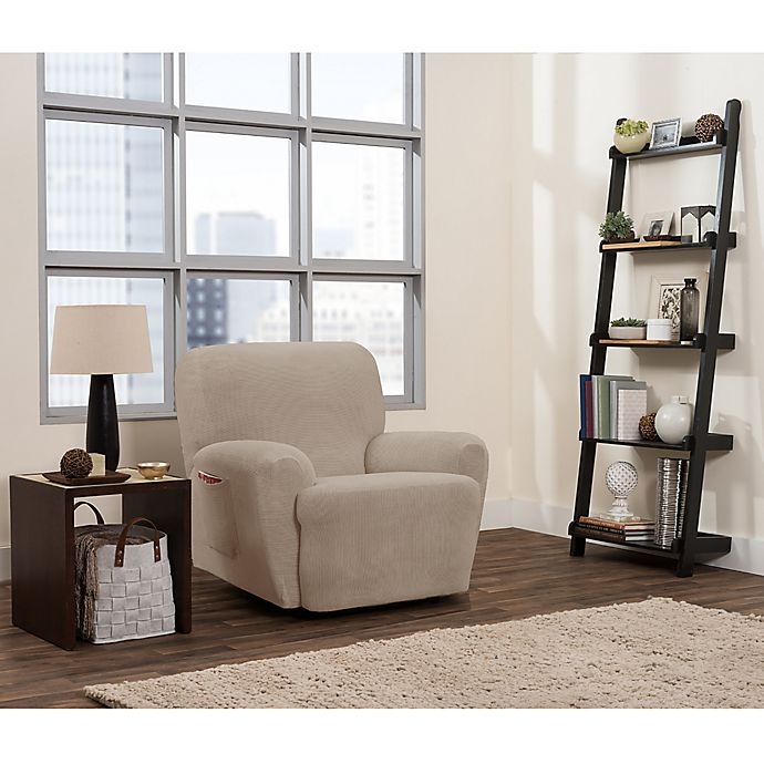 slide 1 of 6, Smart Fit Connor Recliner Slipcover - Taupe, 4 ct