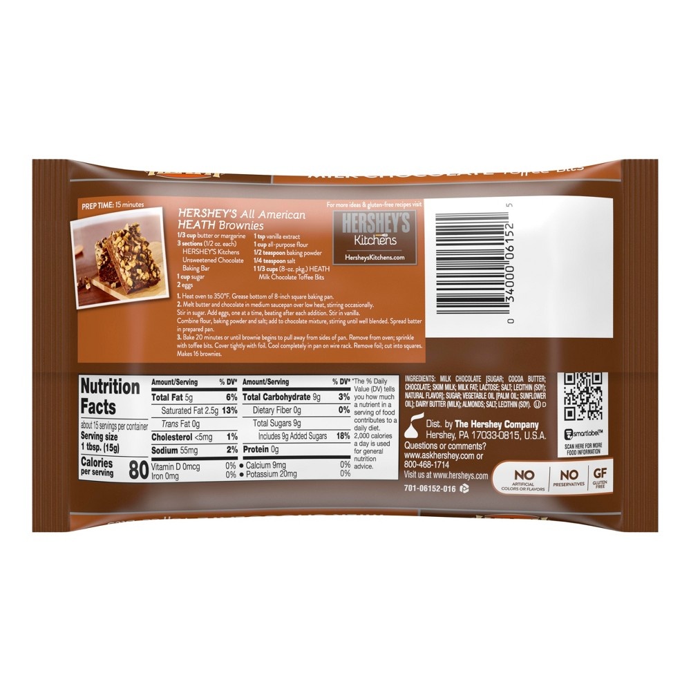slide 2 of 3, Hershey's Heath Milk Chocolate Toffee Bits, 8 oz