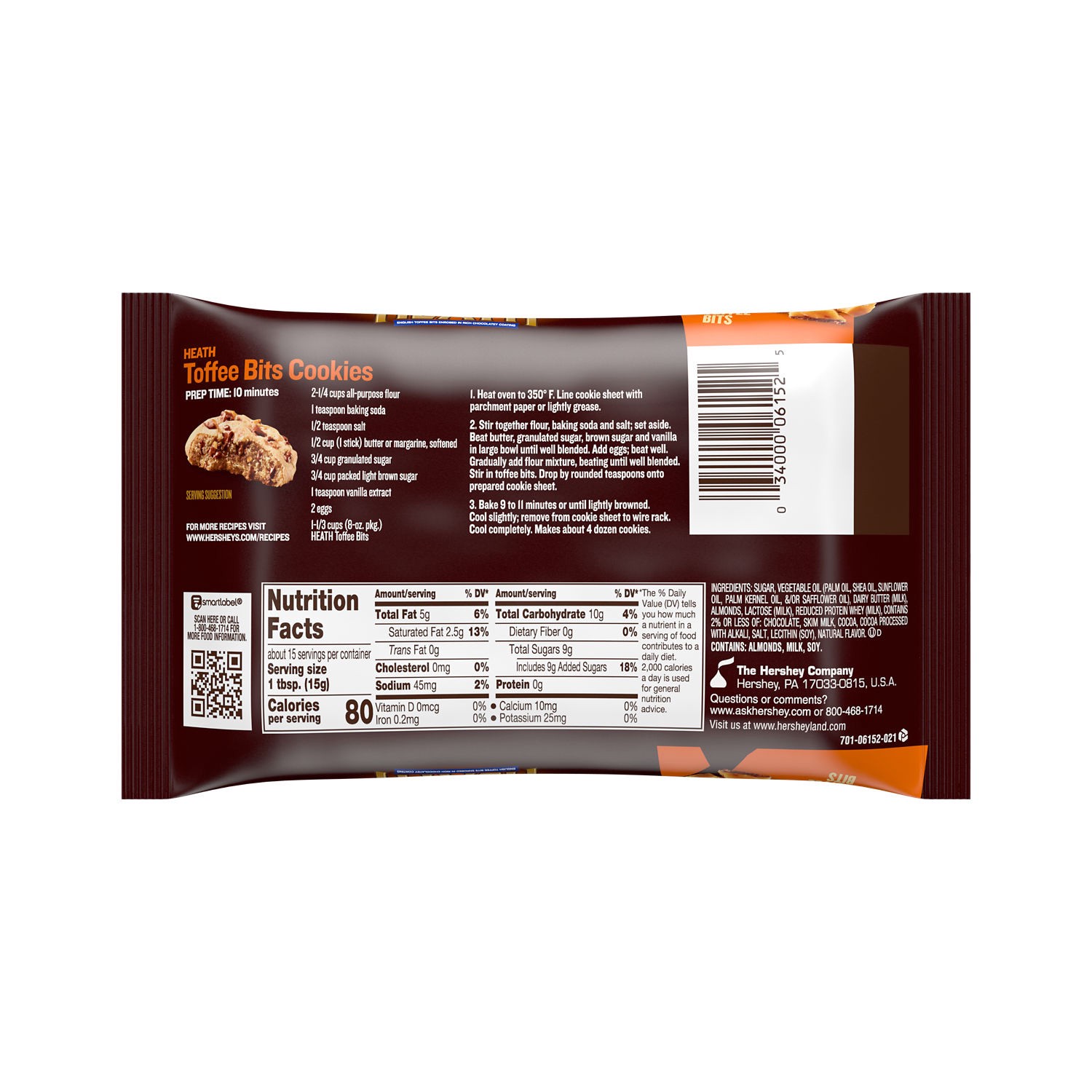 slide 4 of 9, HERSHEY'S Heath Milk Chocolate Toffee Bits - 8oz, 8 oz