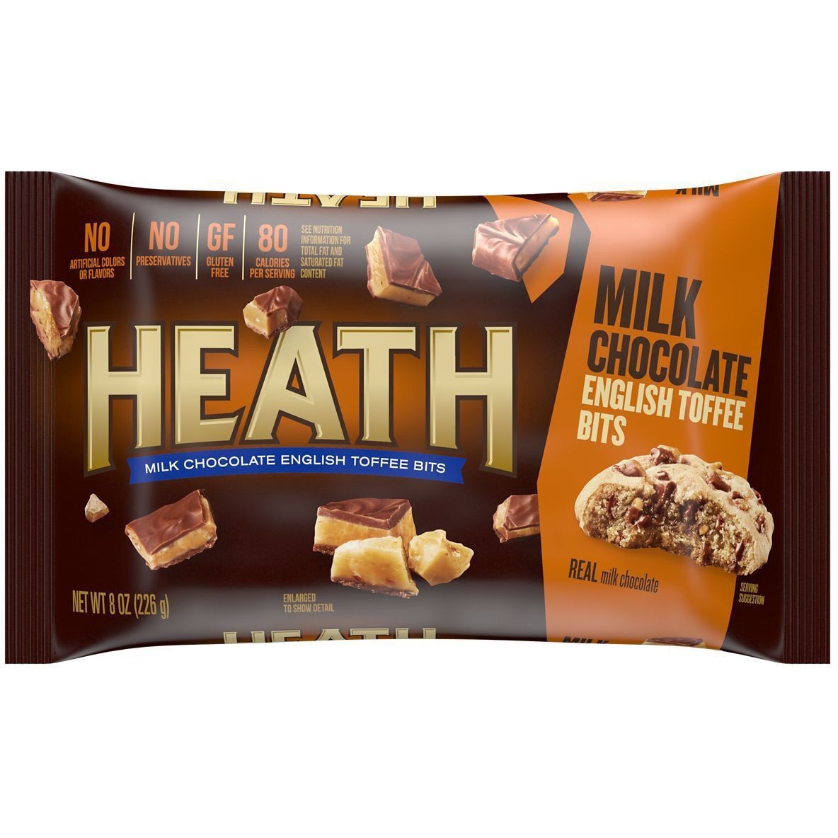 slide 1 of 9, HERSHEY'S Heath Milk Chocolate Toffee Bits - 8oz, 8 oz