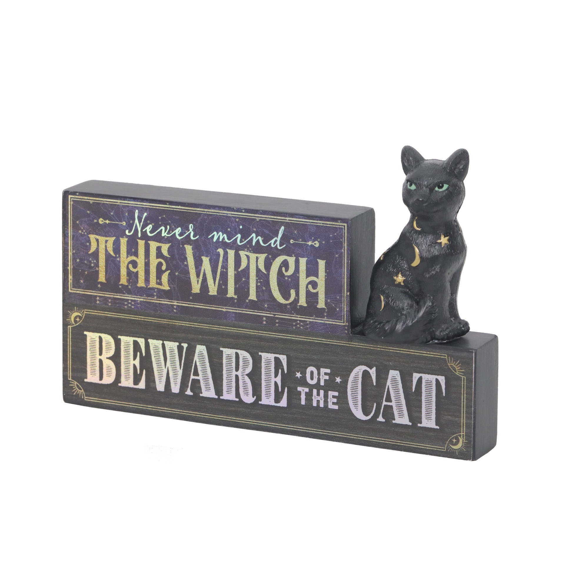 slide 3 of 3, 8" Beware Of The Cat Tabletop Sign By Ashland, 8 in