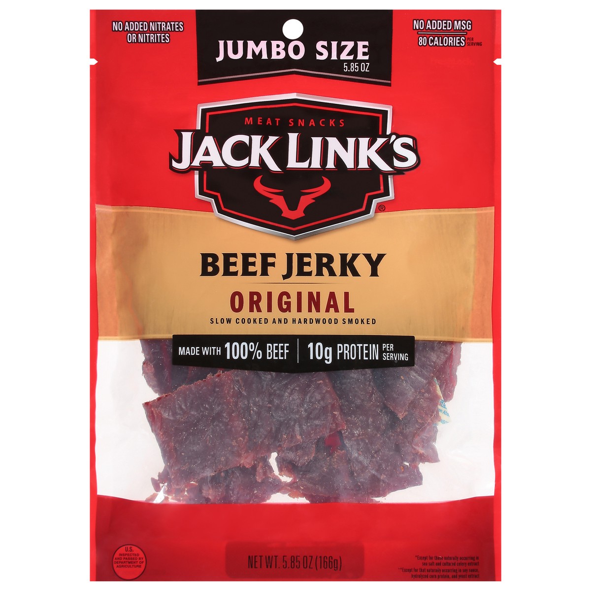 slide 1 of 7, Jack Link's Meat Snacks Original Beef Jerky, 5.85 oz